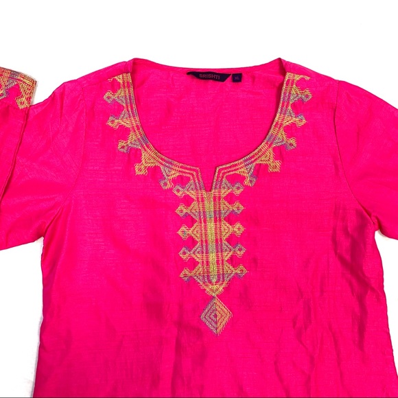 Srishti Kurta XL Gold And Pink - Picture 3 of 13